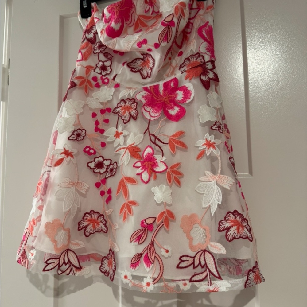 Alexia Admor Floral Mini Dress - Pink and Orange